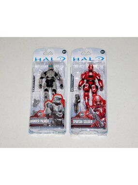 2015 McFarlane Halo 4 Series 3 Commander Palmer & Red Spartan Figure Lot MOC New